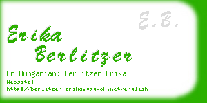 erika berlitzer business card